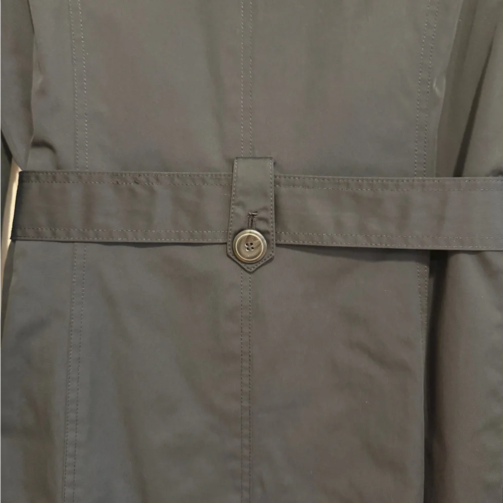 Ellen Tracy double-breasted trench coat in navy blue size M - Picture 6 of 9